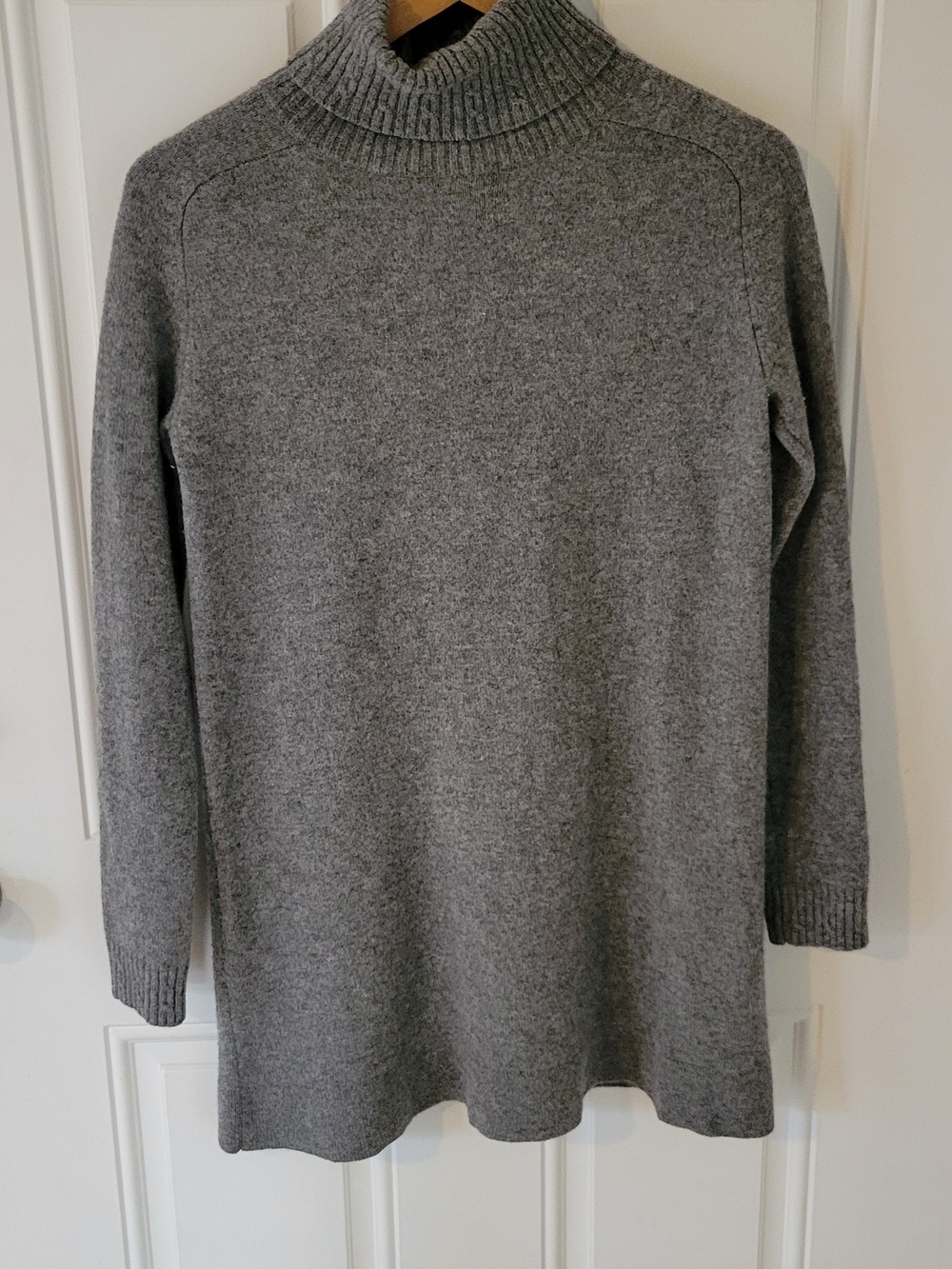 Balenciaga Gray Turtleneck Tunic Sweater